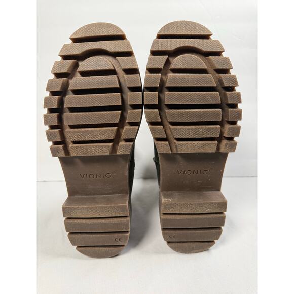 Vionic Olive Ankle Boots with Brown Sole - Picture 11 of 11